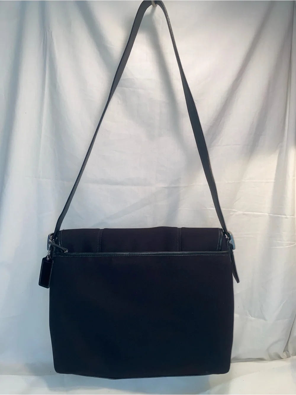 Vintage Coach Aero 1999 Black Nylon Laptop Messenger Bag
